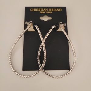 Silver Rhinestone Earrings-New
